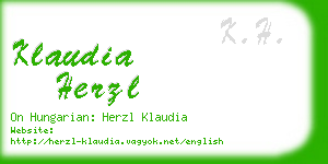 klaudia herzl business card